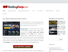Tablet Screenshot of bettingcorp.com